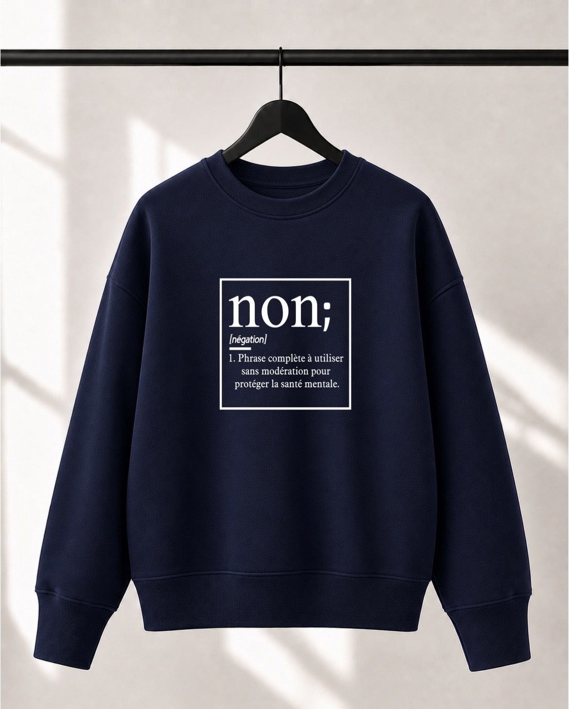 Crewneck Lusso unisexe «Non est une phrase complète»