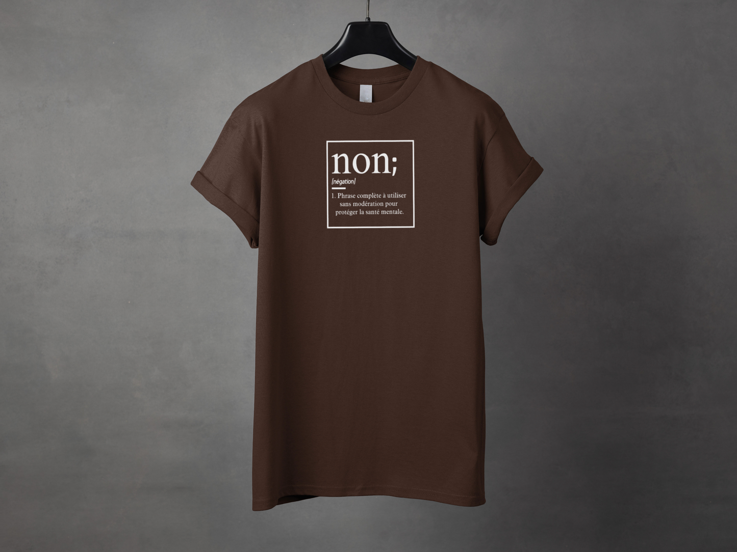 T-shirt unisexe «Non est une phrase complète»