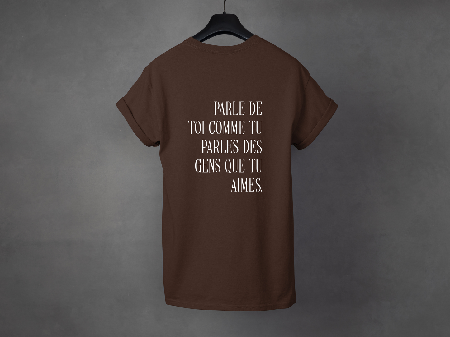 T-shirt unisexe «Parle de toi avec amour»