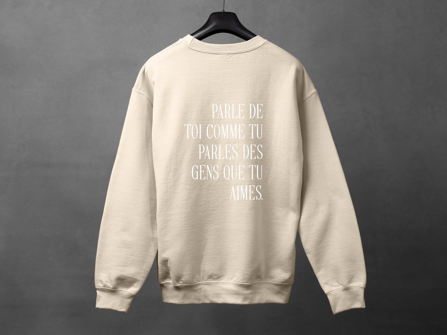 Crewneck unisexe «Parle de toi avec amour»