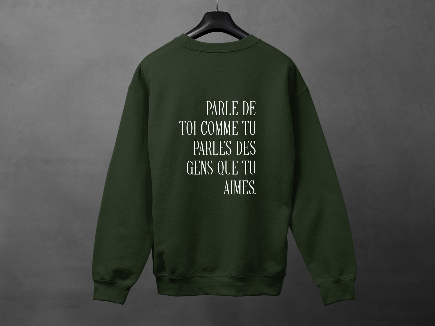 Crewneck unisexe «Parle de toi avec amour»