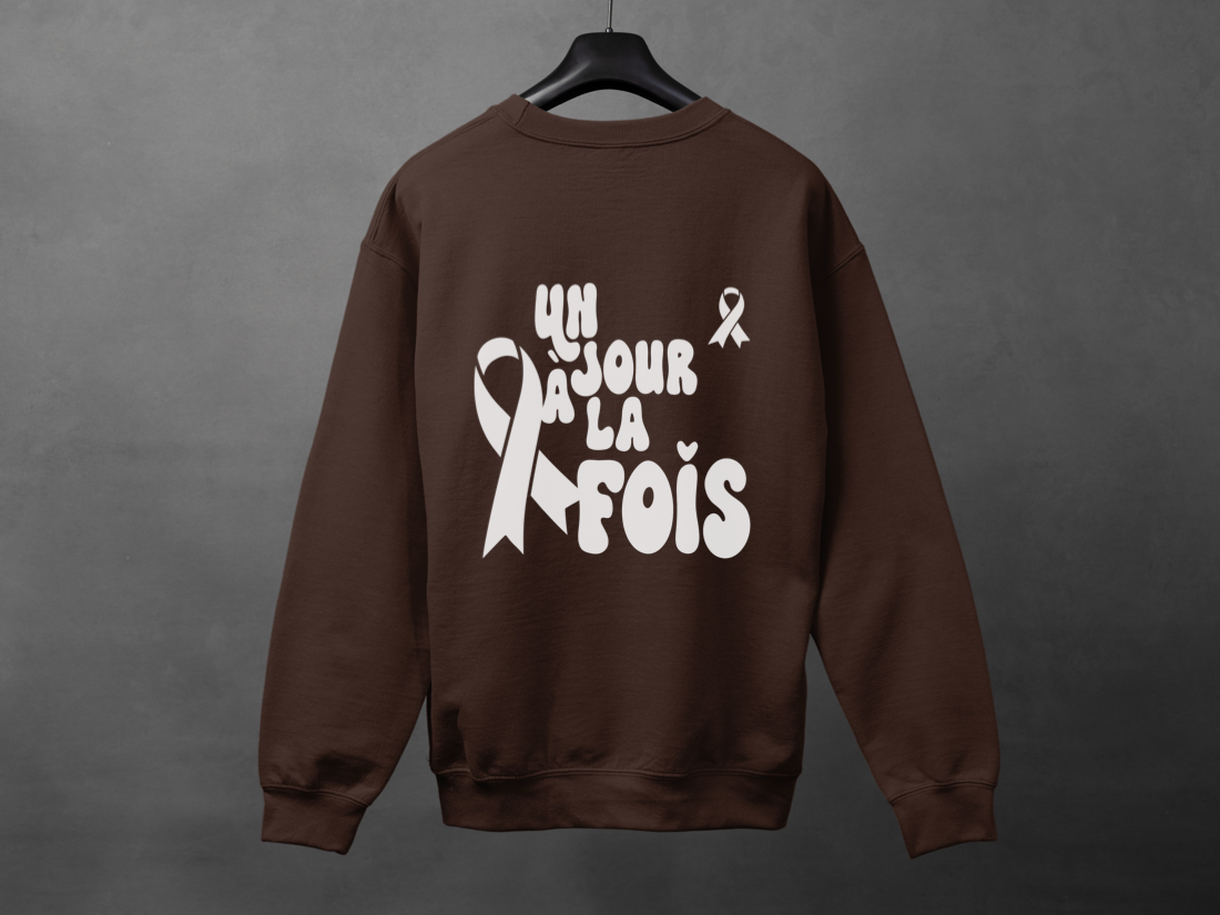 Crewneck unisexe «Un jour à la fois»