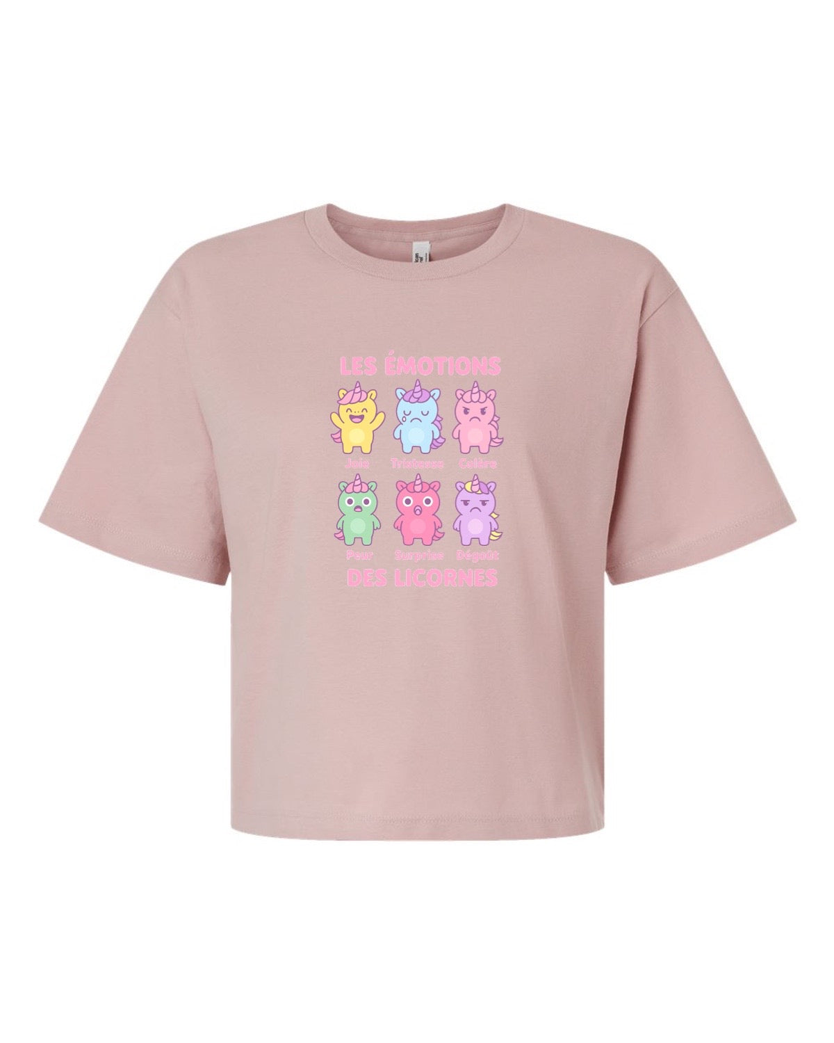 T-shirt court «Émotions licornes»