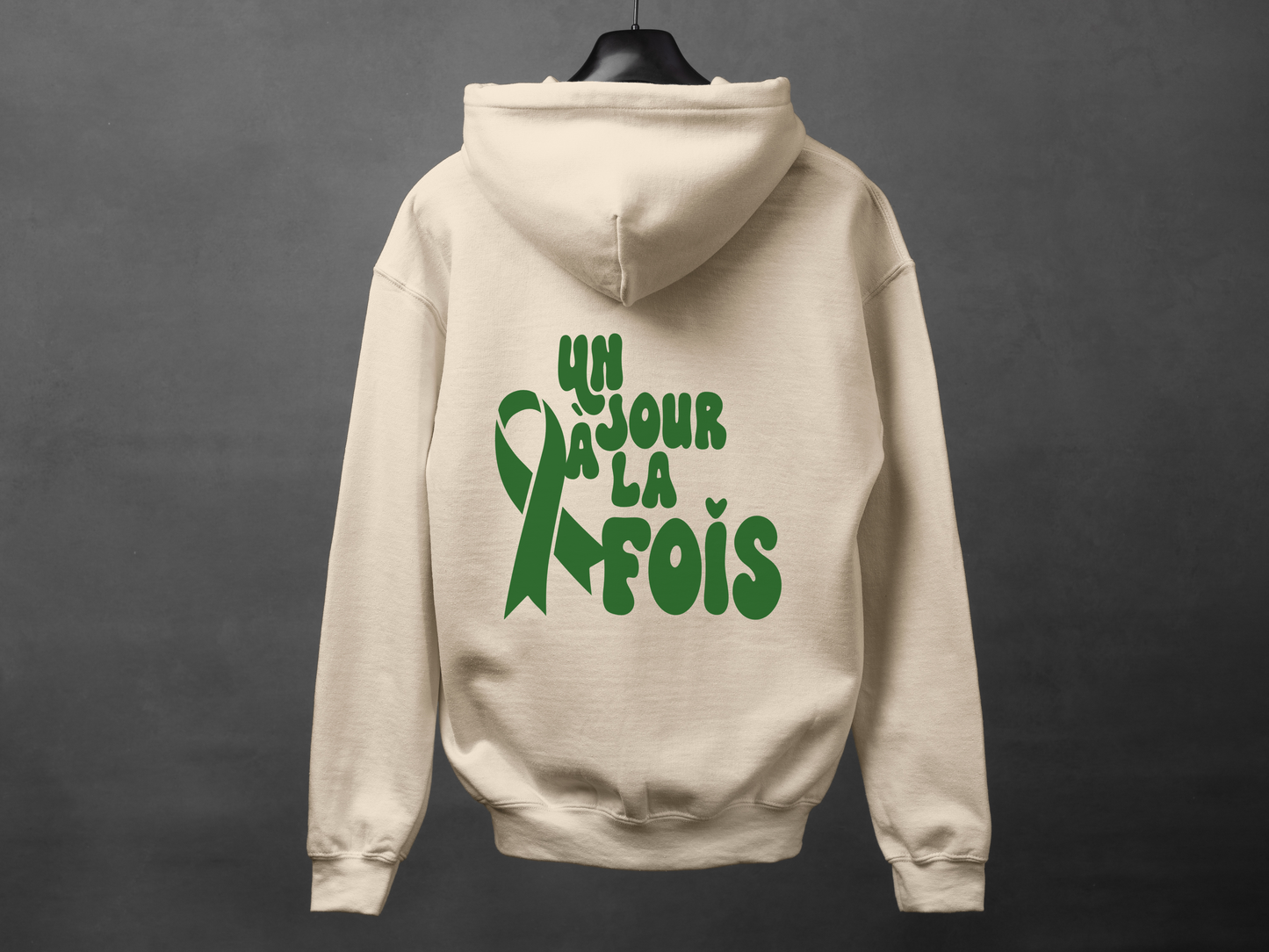 Hoodie unisexe «Un jour à la fois» Friperie