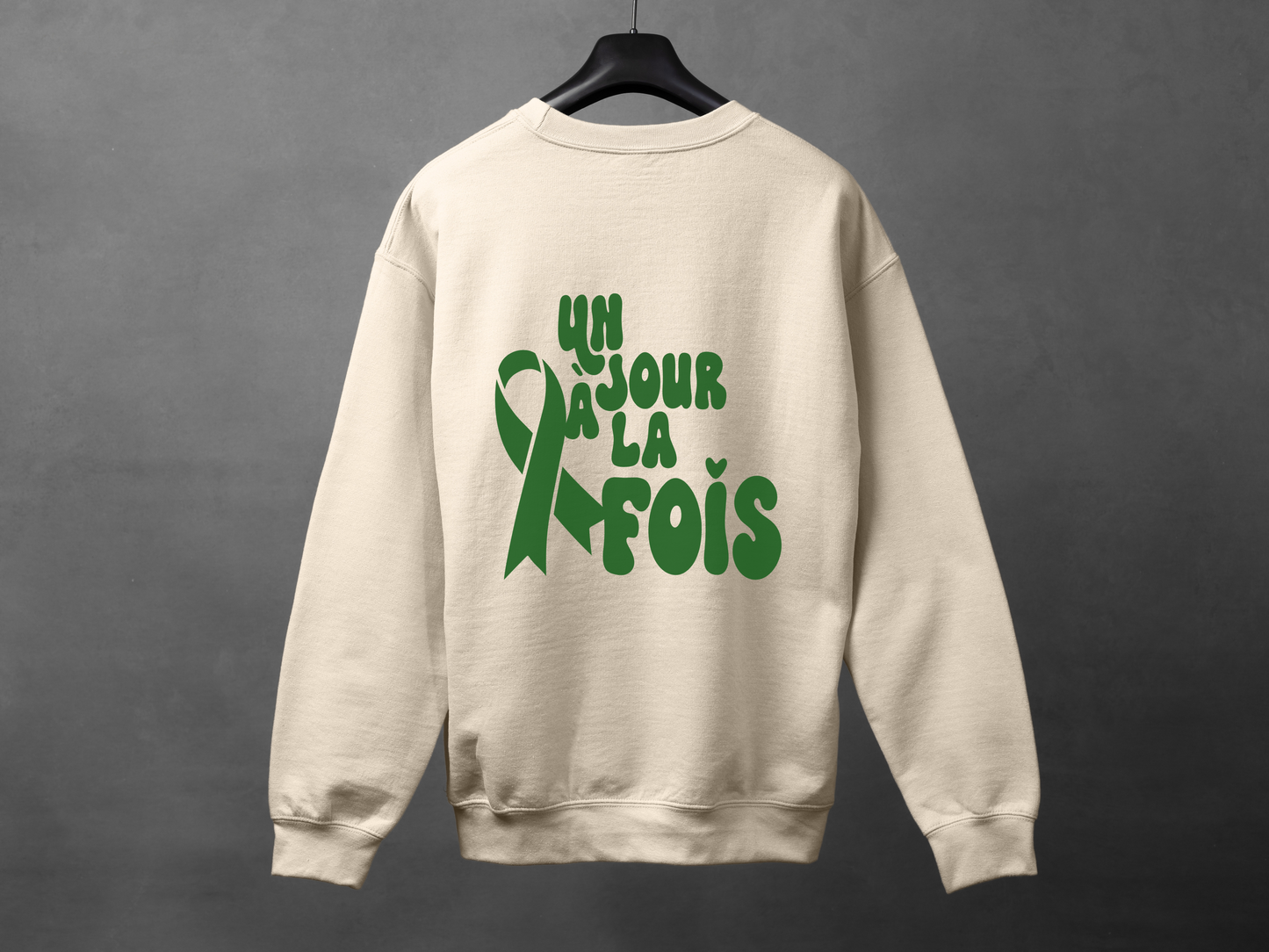 Crewneck unisexe «Un jour à la fois»