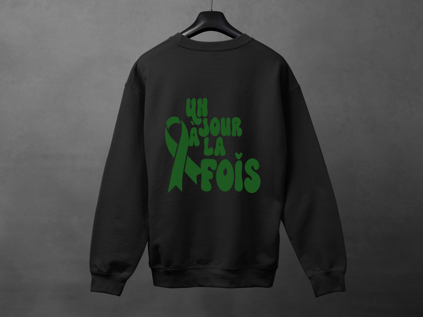 Crewneck unisexe «Un jour à la fois»