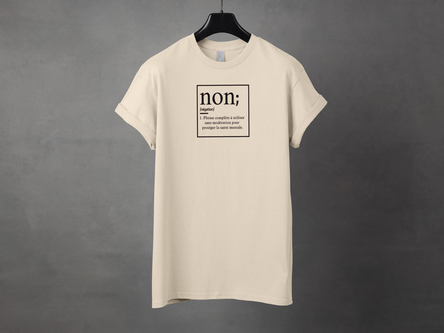 T-shirt unisexe «Non est une phrase complète»