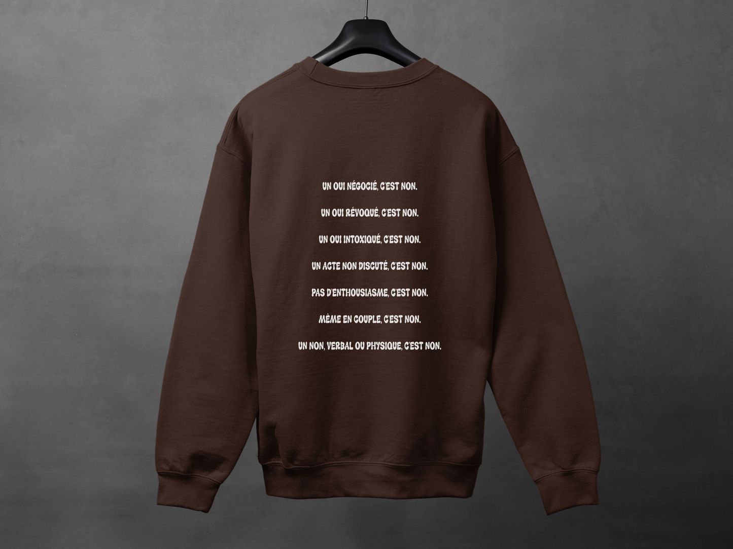Crewneck unisexe «Non, c'est non»