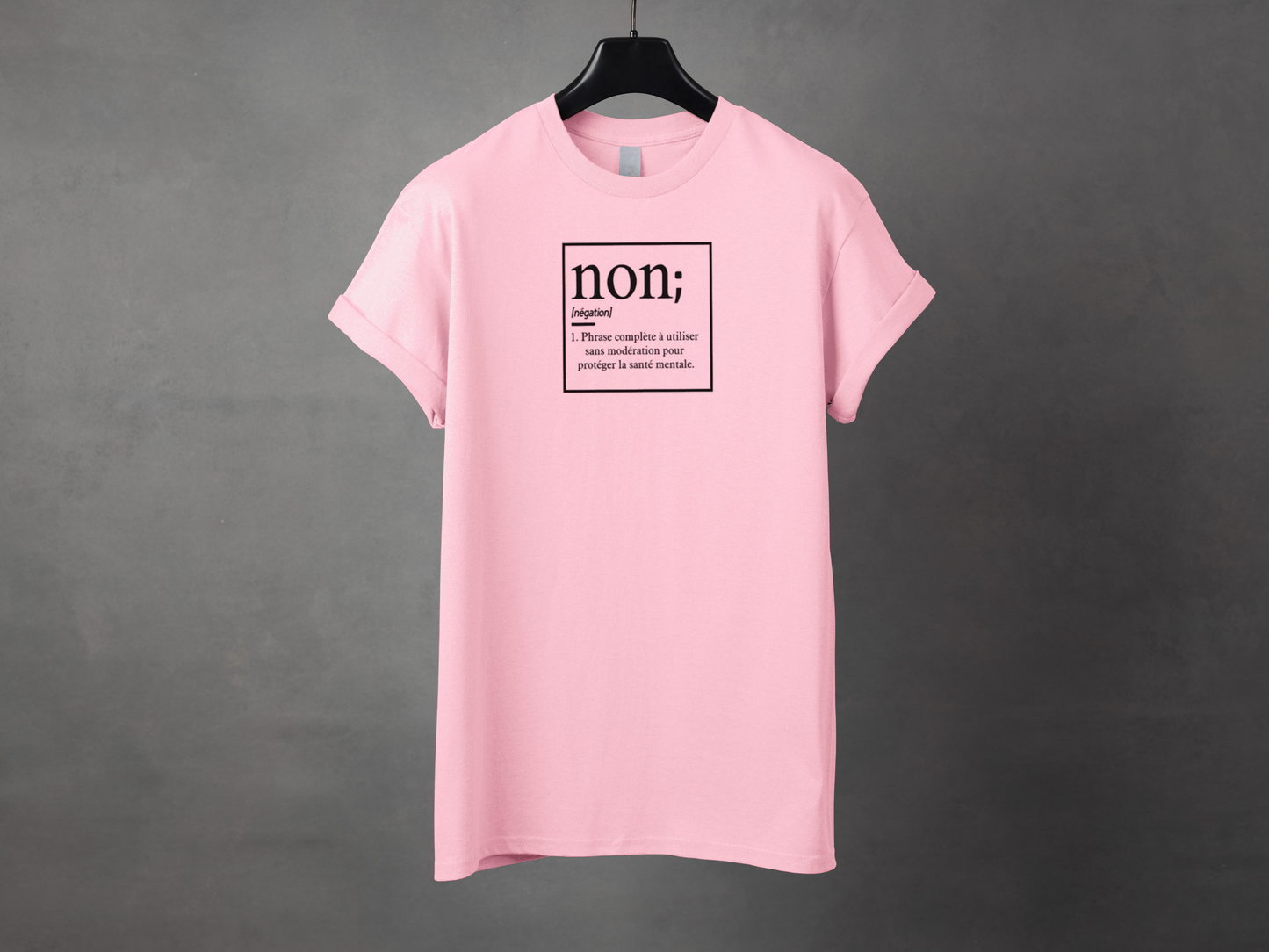 T-shirt unisexe «Non est une phrase complète»