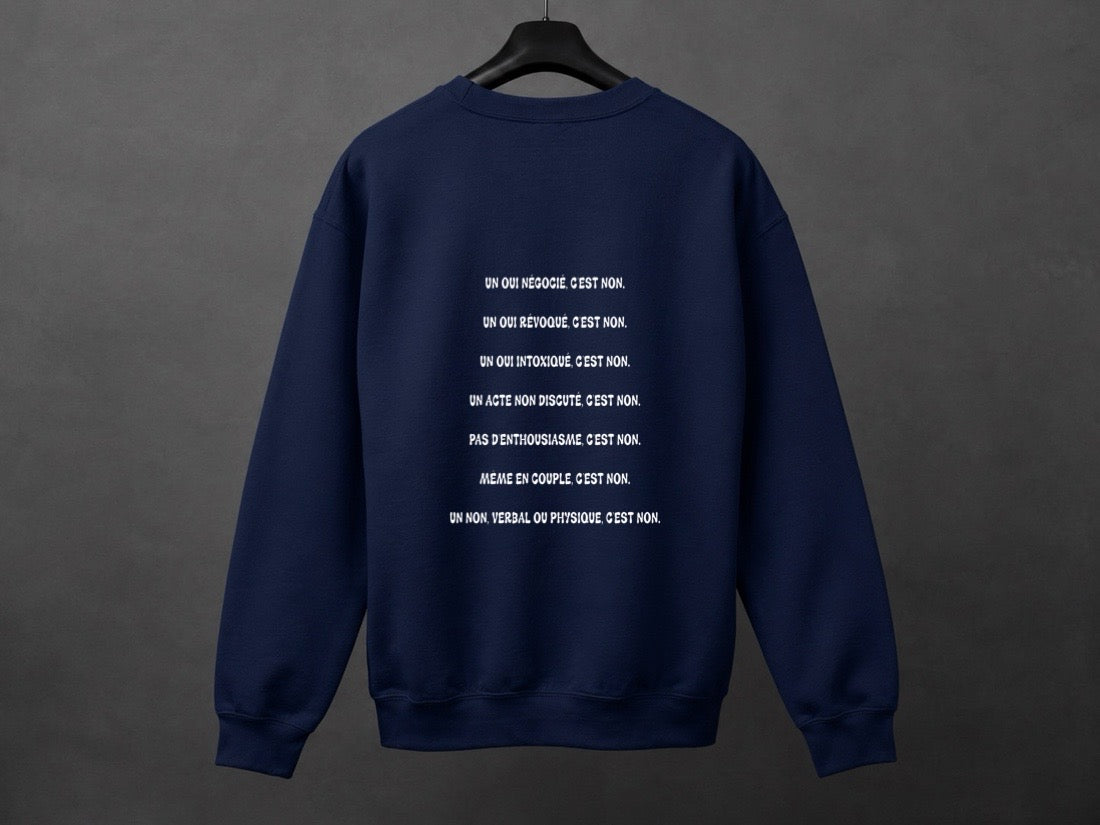 Crewneck unisexe «Non, c'est non»