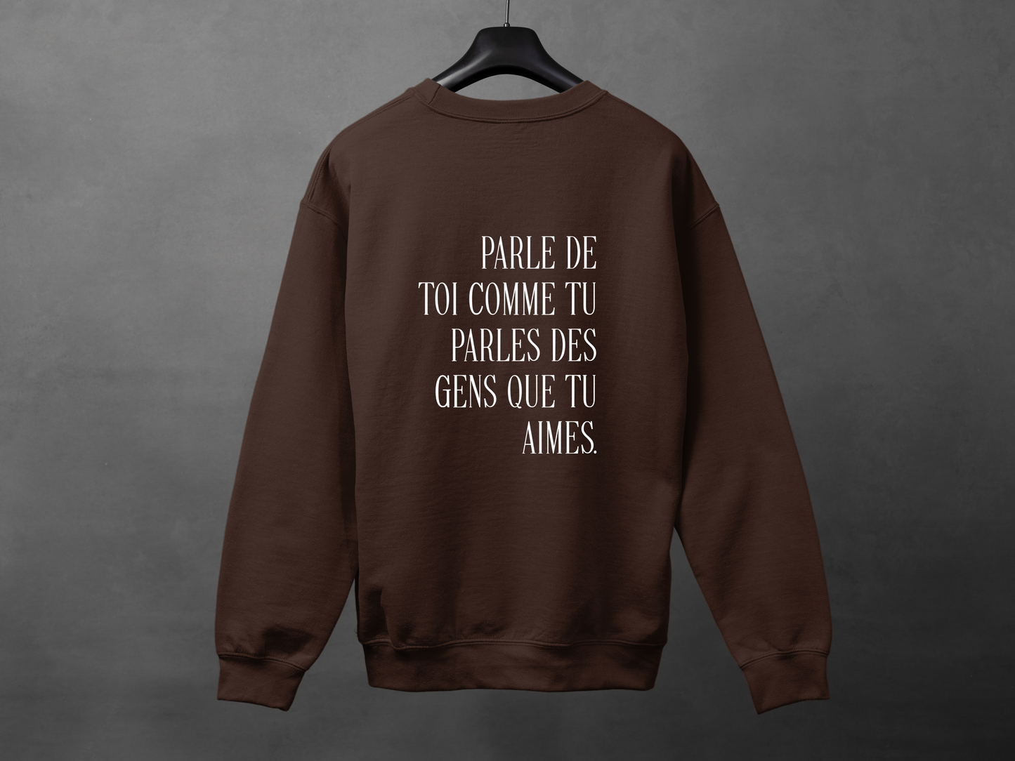 Crewneck unisexe «Parle de toi avec amour»