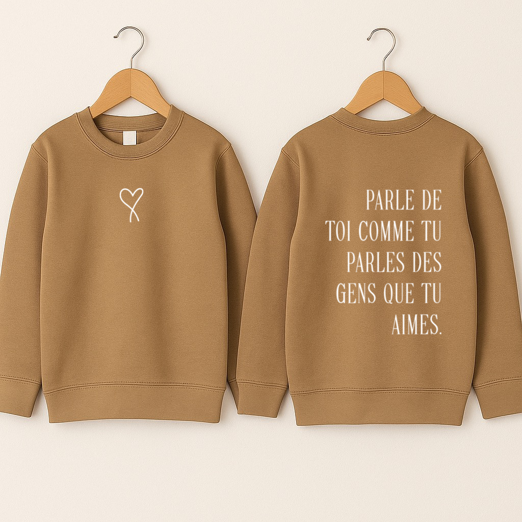 Crewneck bébé «Parle de toi avec amour»