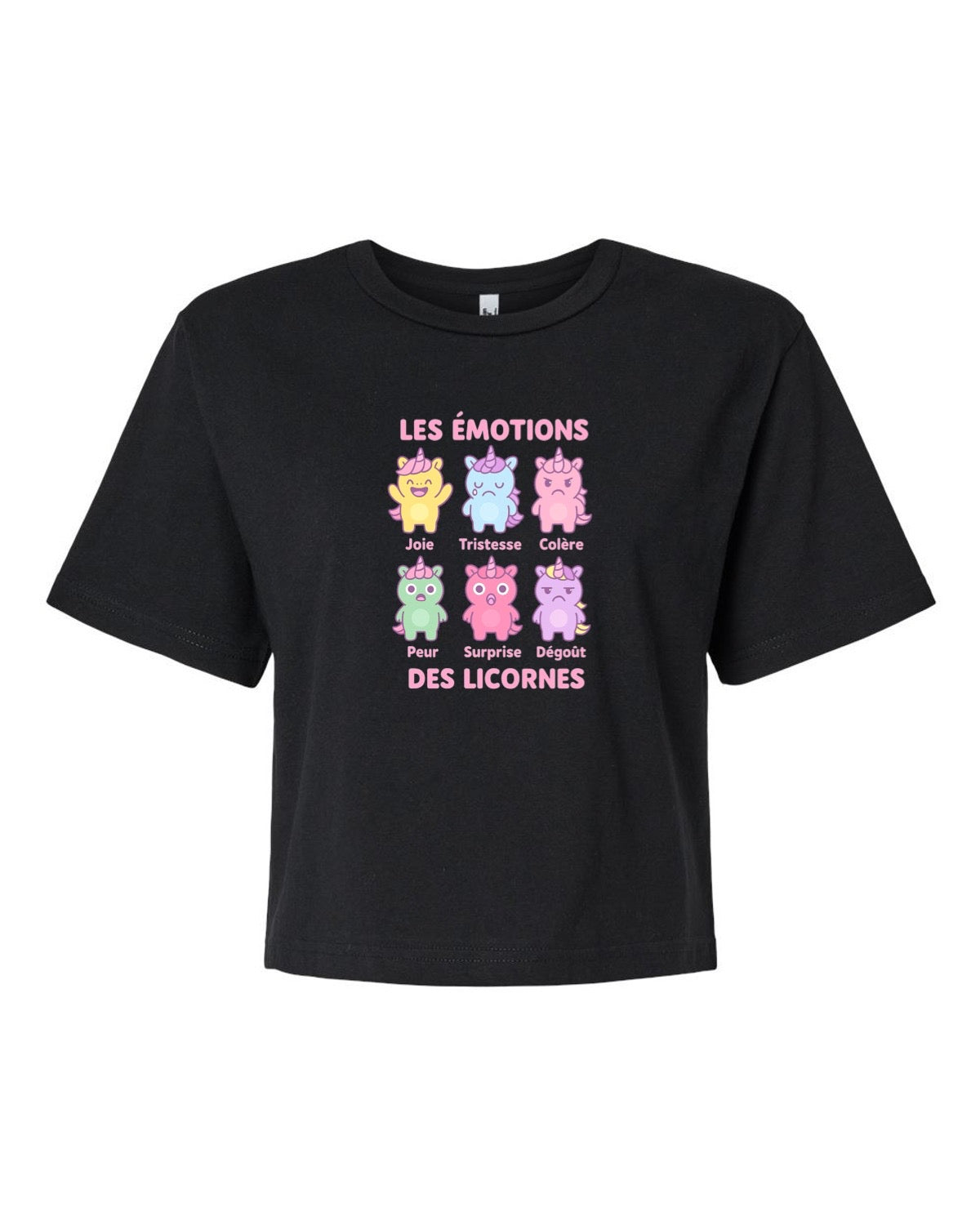 T-shirt court «Émotions licornes»