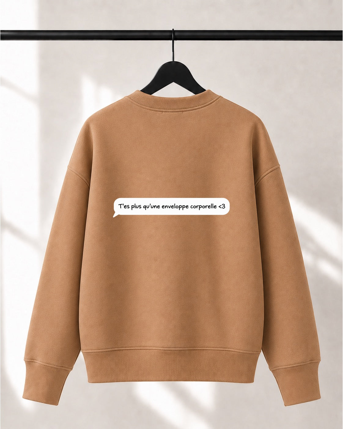 Crewneck Lusso unisexe «Texto du cœur»