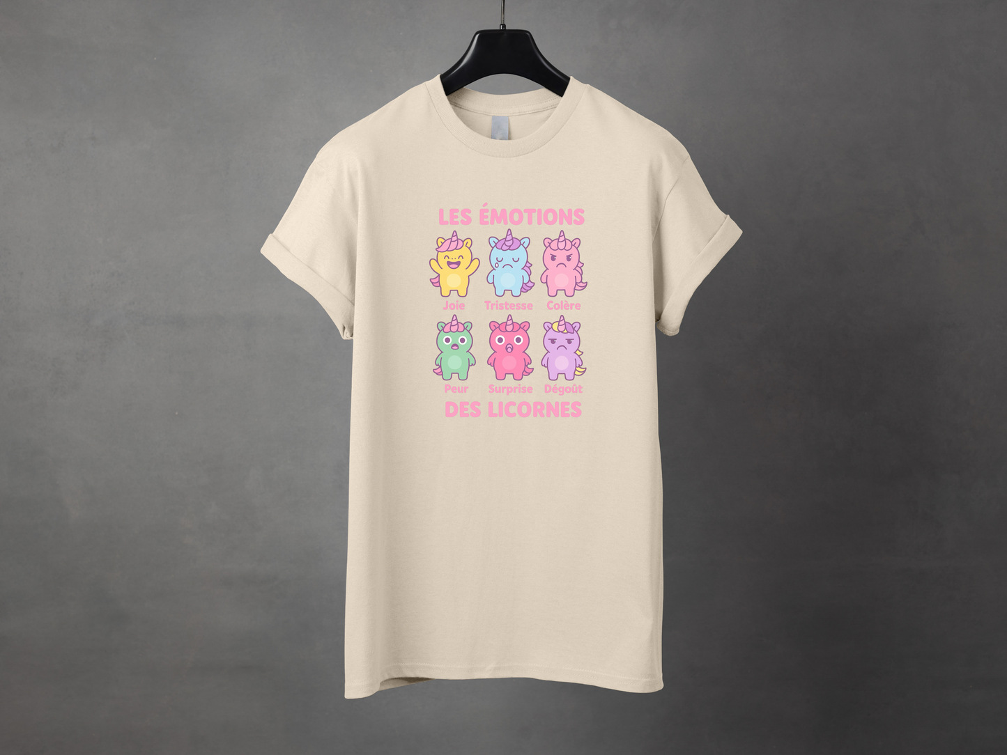 T-shirt unisexe «Émotions licornes»