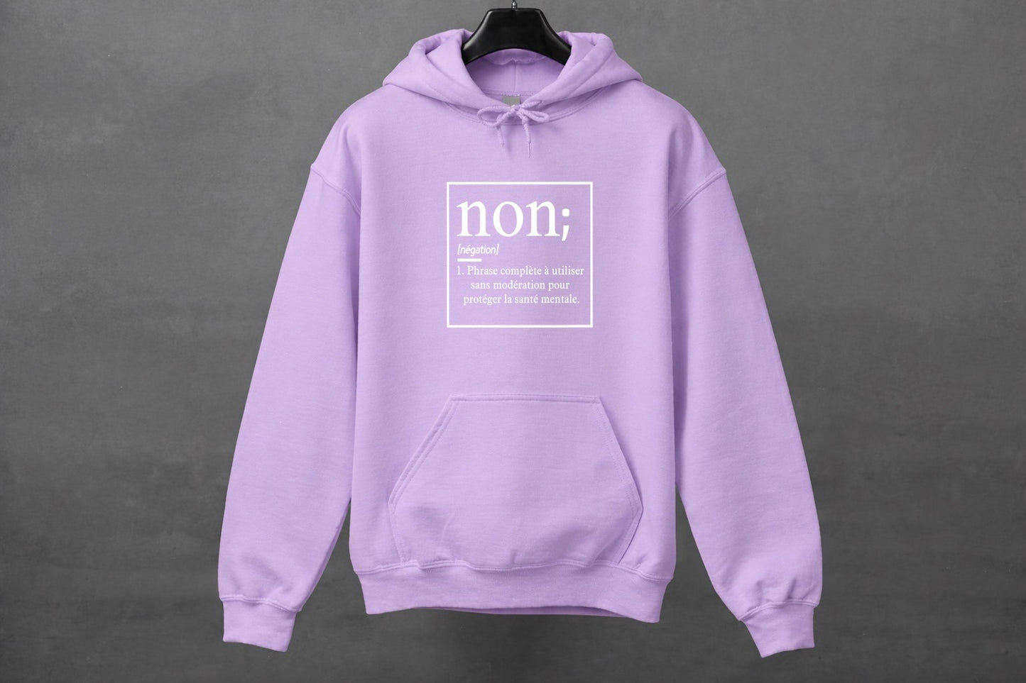 Hoodie unisexe «Non est une phrase complète» - Printemps