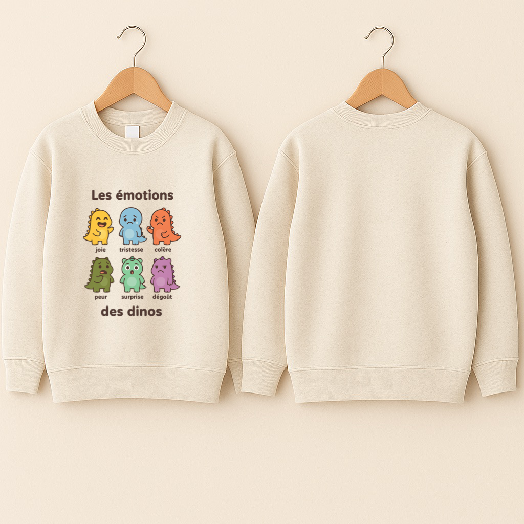 Crewneck bébé «émotions dinos»