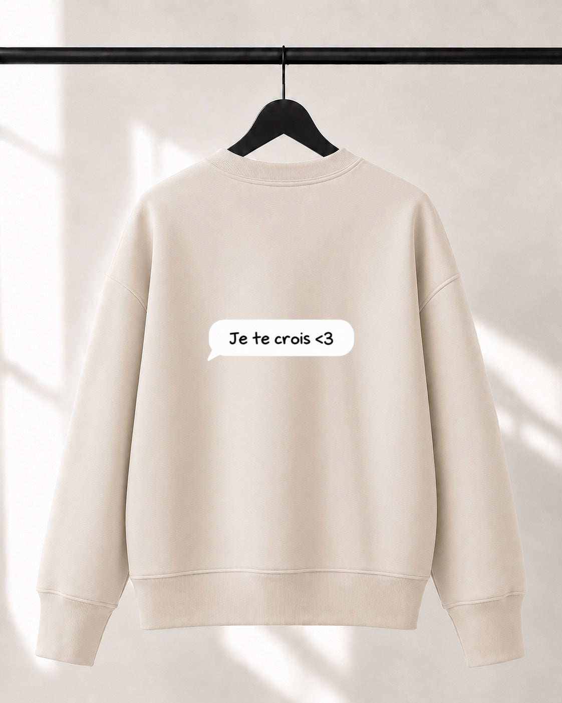 Crewneck Lusso unisexe «Texto du cœur»