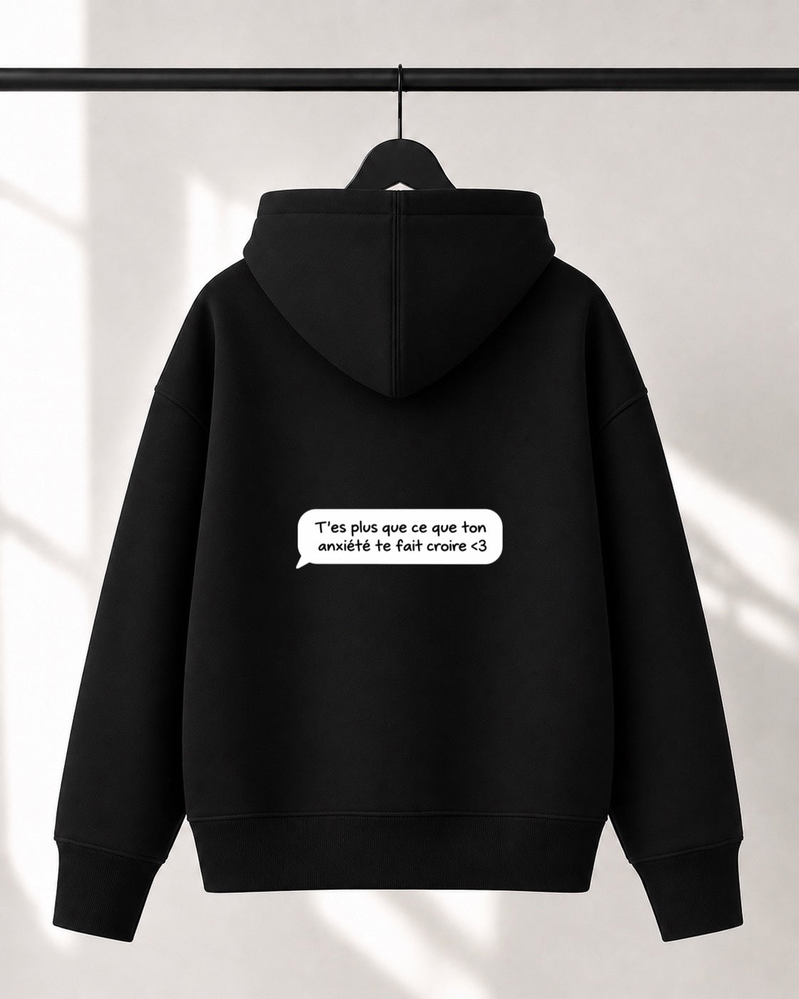 Hoodie Lusso unisexe «Texto du coeur»