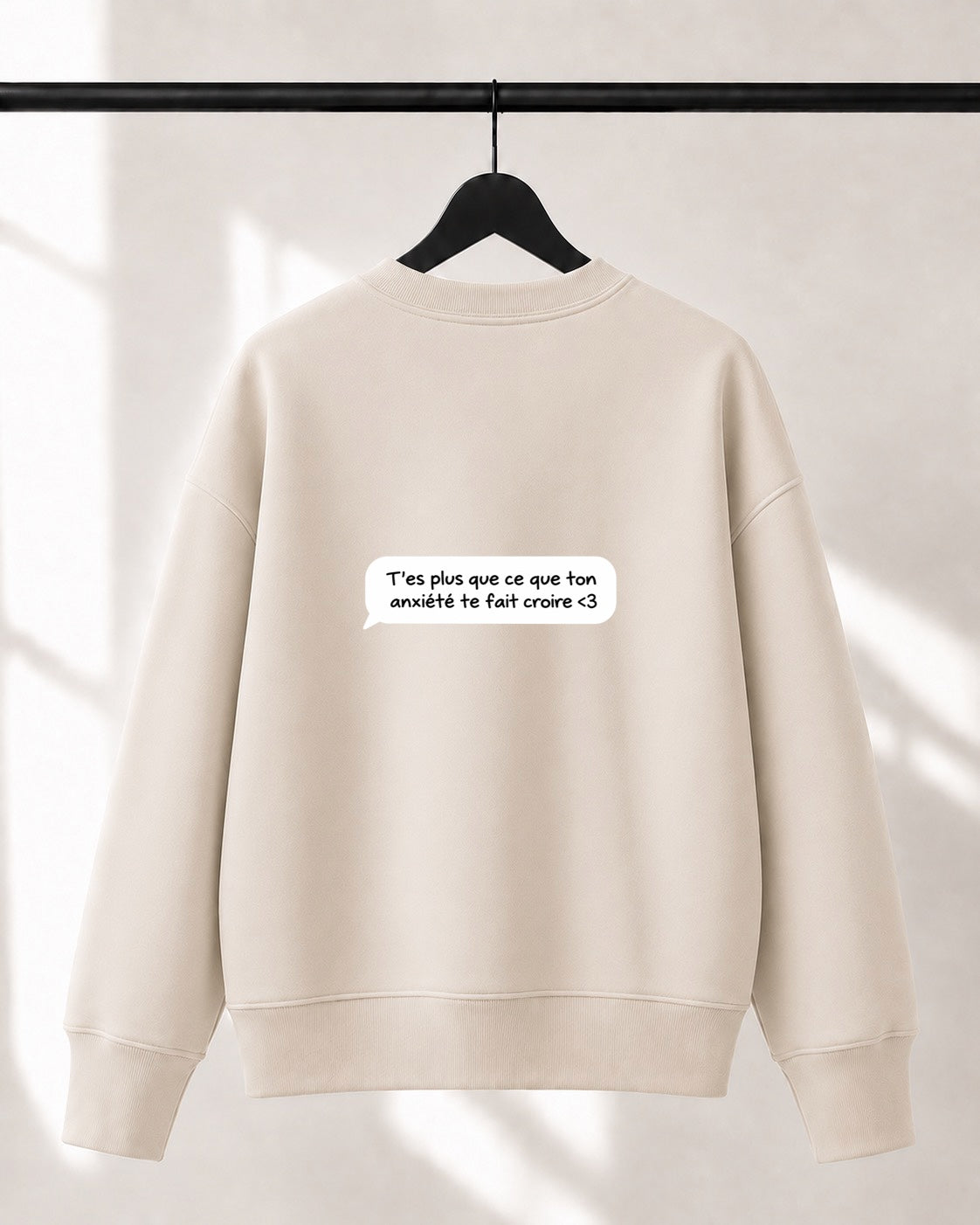 Crewneck Lusso unisexe «Texto du cœur»