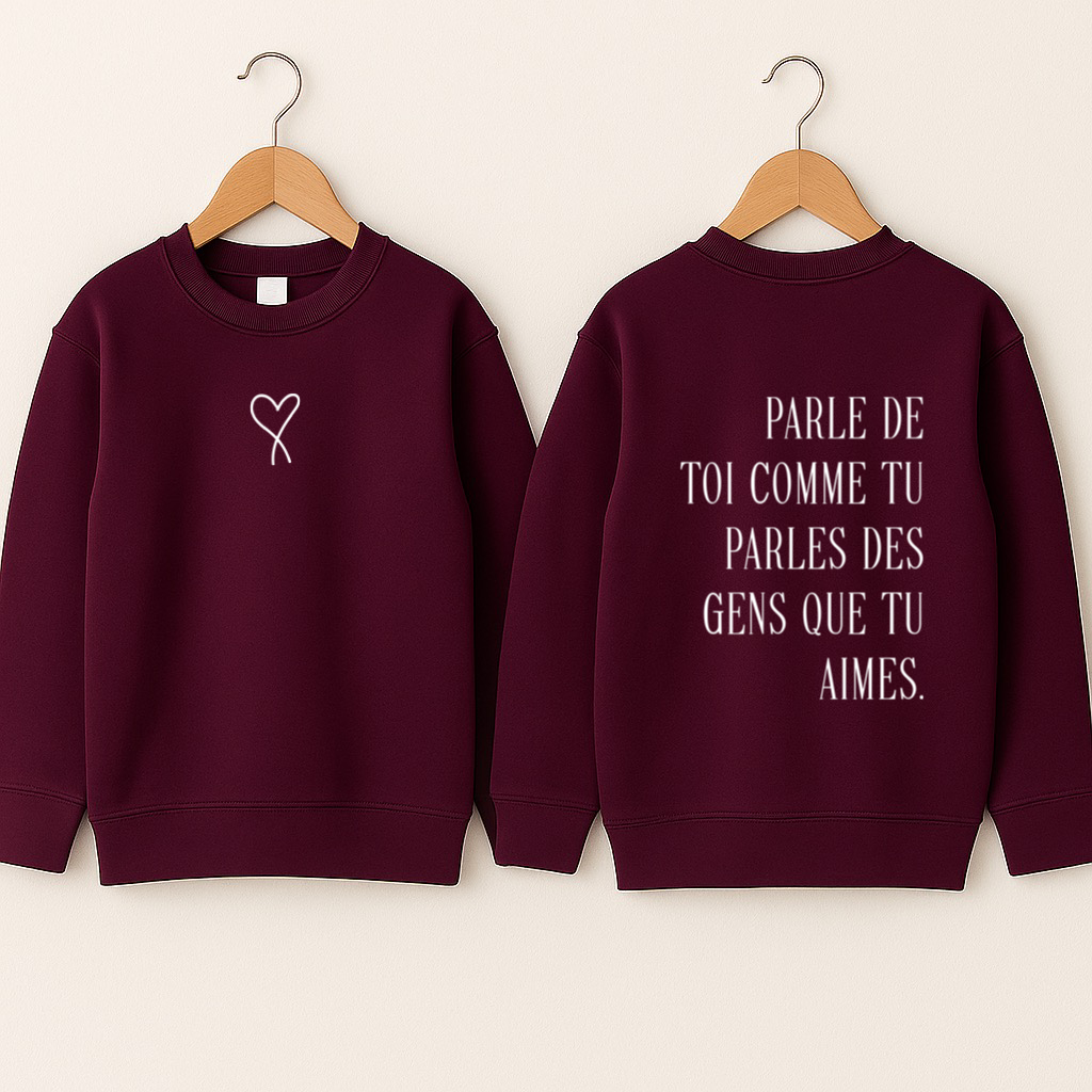 Crewneck enfant «Parle de toi avec amour»