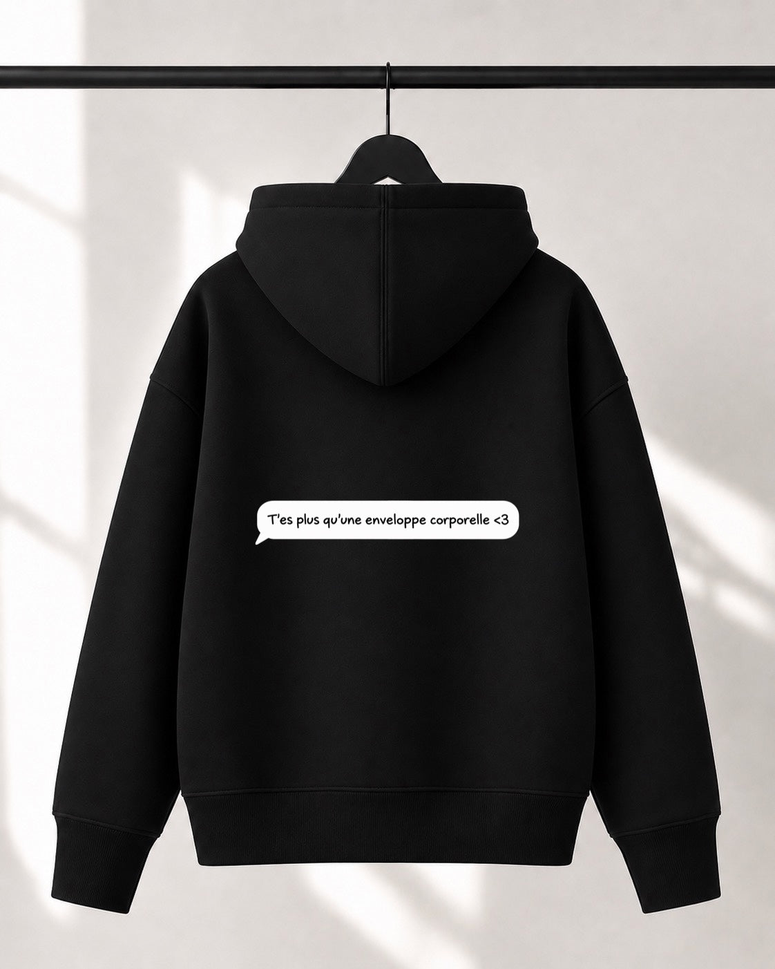 Hoodie Lusso unisexe «Texto du coeur»