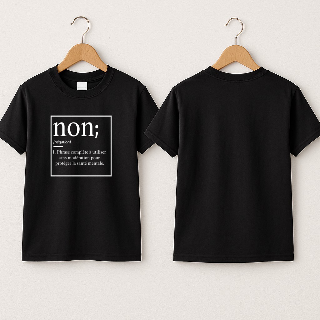 T-shirt bébé « Non est une phrase complète »