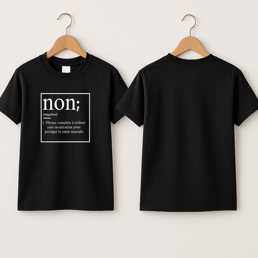 T-shirt enfant « Non est une phrase complète »