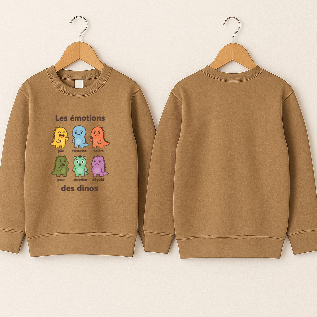 Crewneck bébé «émotions dinos»
