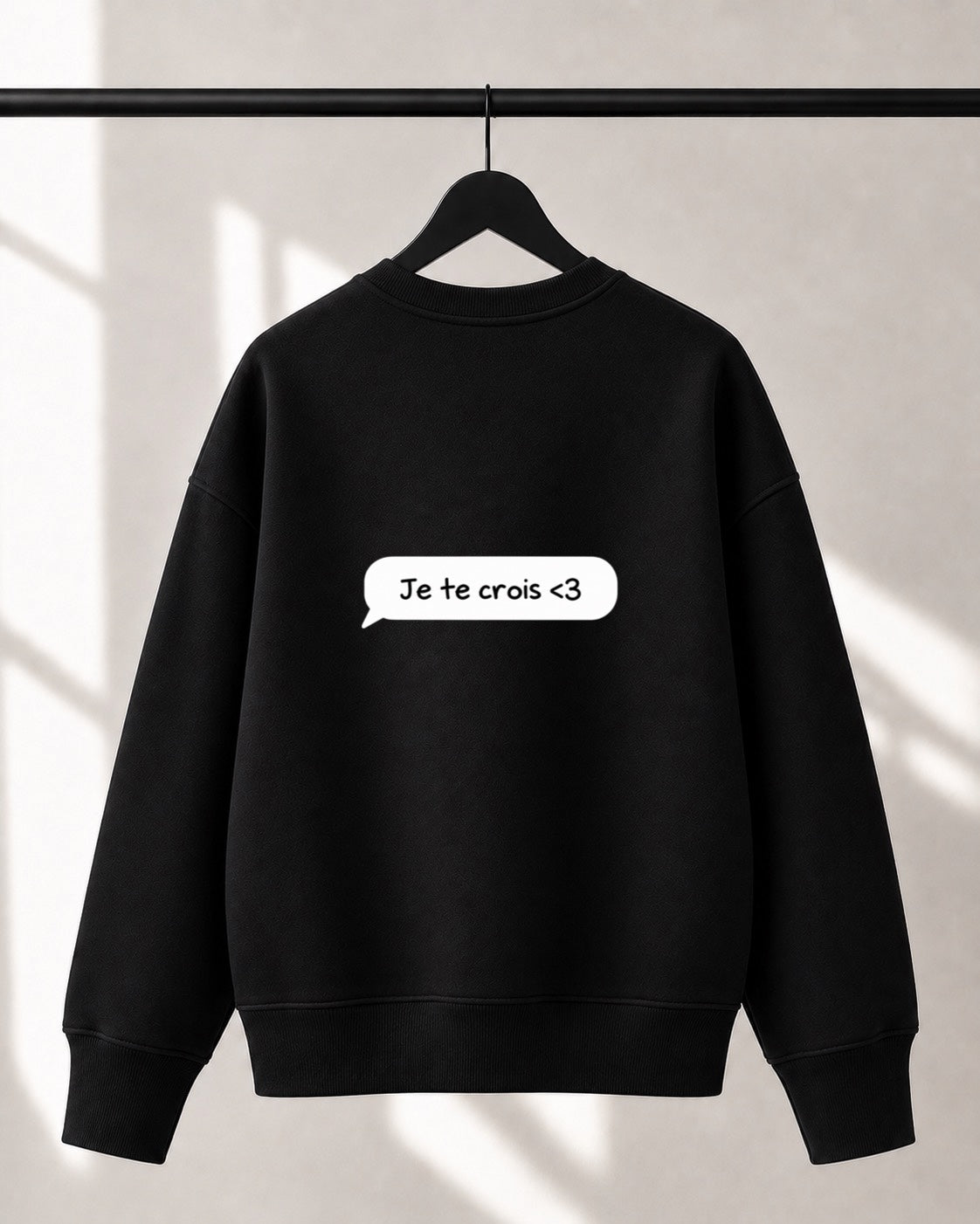 Crewneck Lusso unisexe «Texto du cœur»