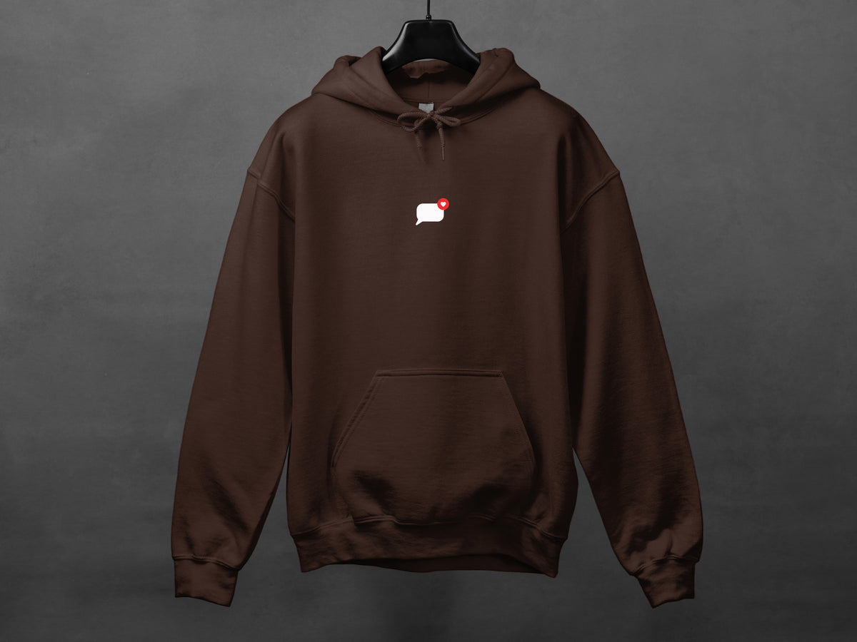 Hoodie unisexe «Texto du coeur»