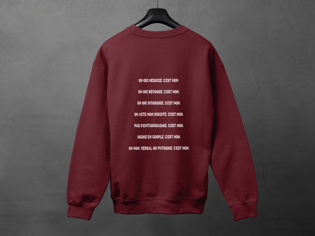 Crewneck unisexe «Non, c'est non»