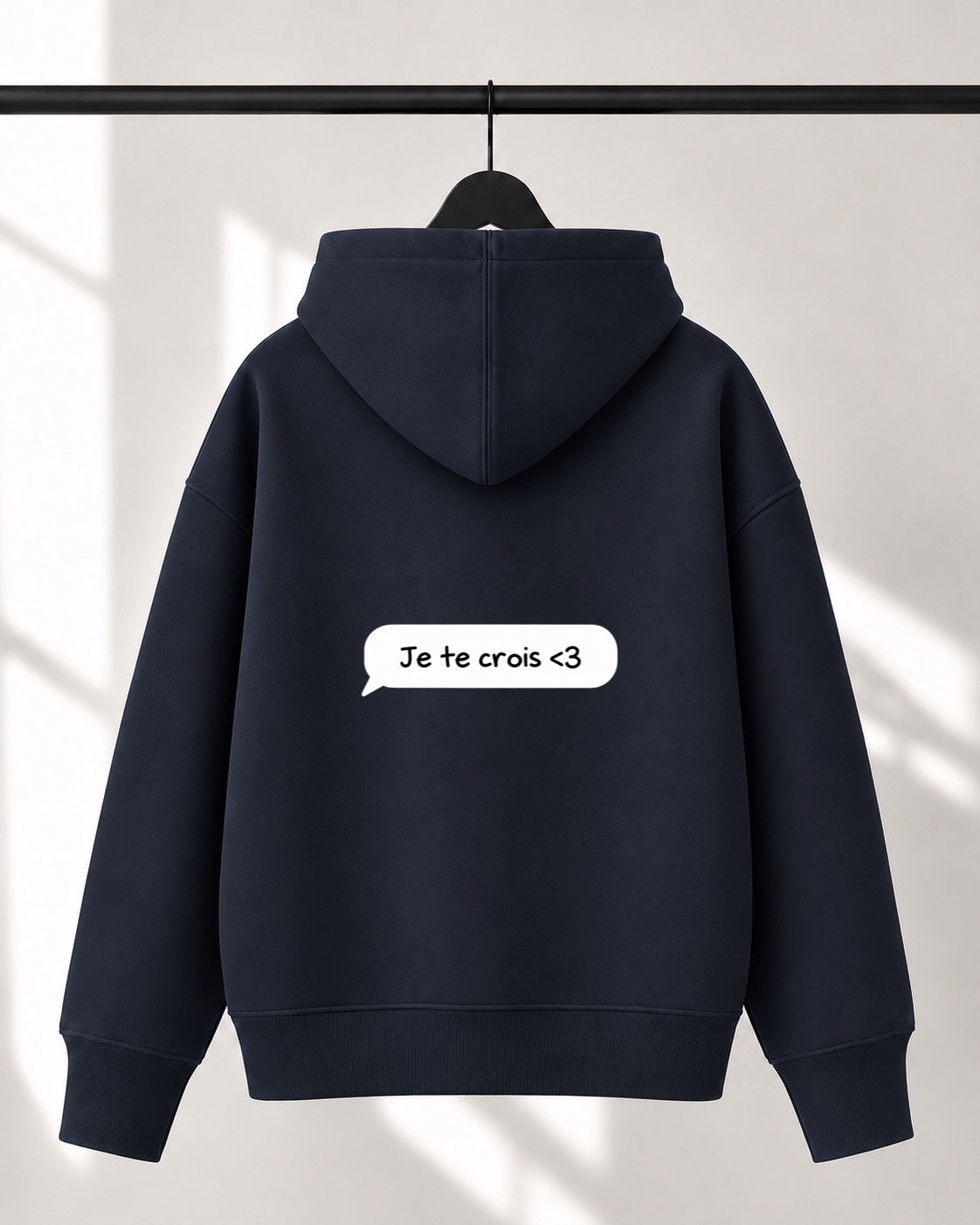 Hoodie Lusso unisexe «Texto du coeur»