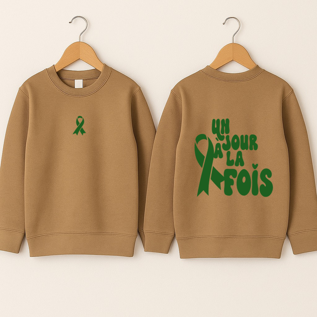 Crewneck bébé «Un jour à la fois»