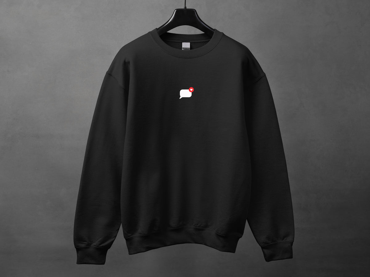 Crewneck unisexe «Texto du coeur»