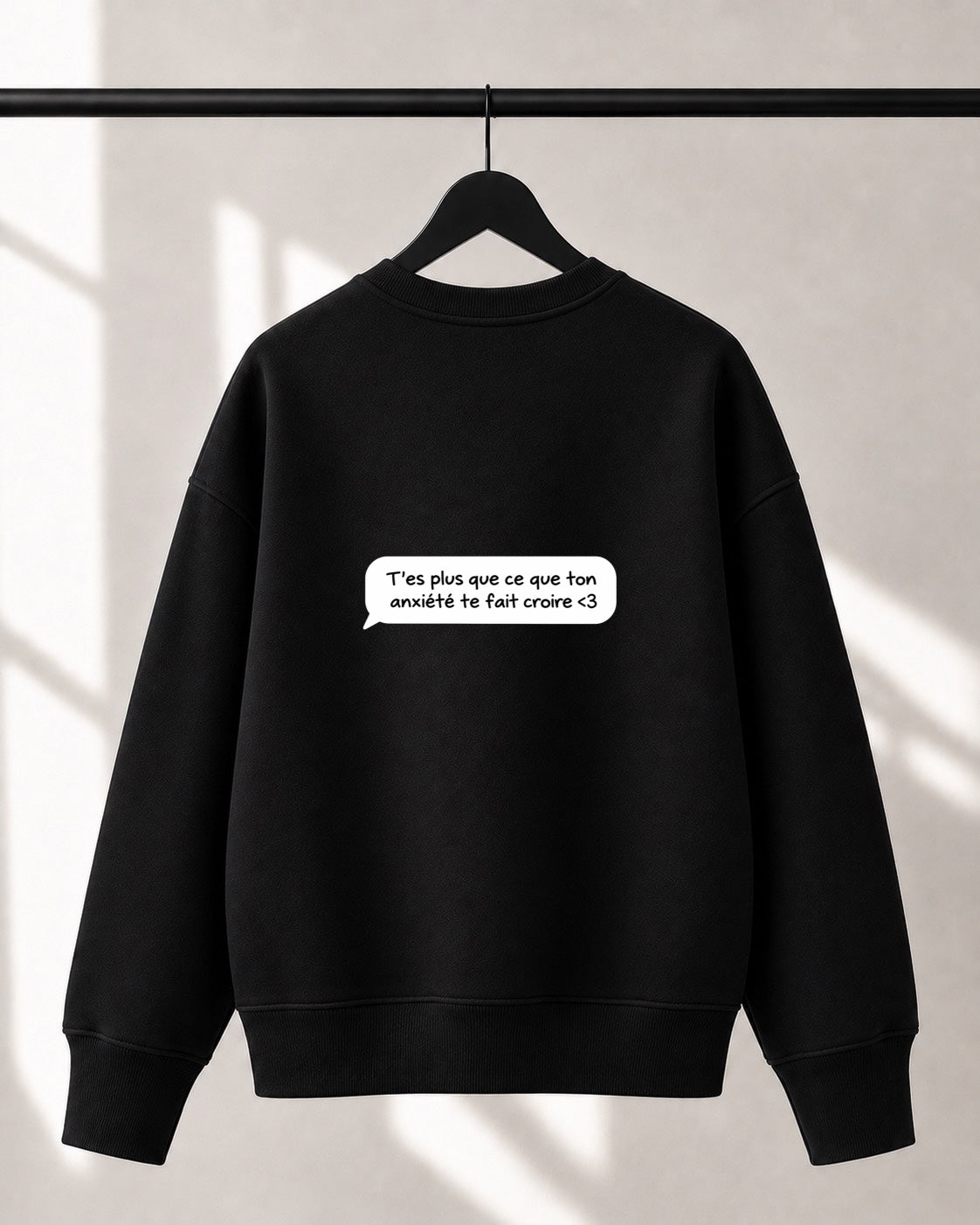 Crewneck Lusso unisexe «Texto du cœur»