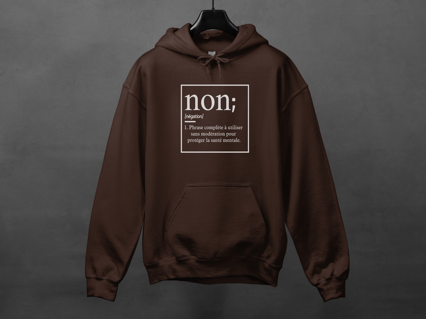 Hoodie unisexe «Non est une phrase complète»