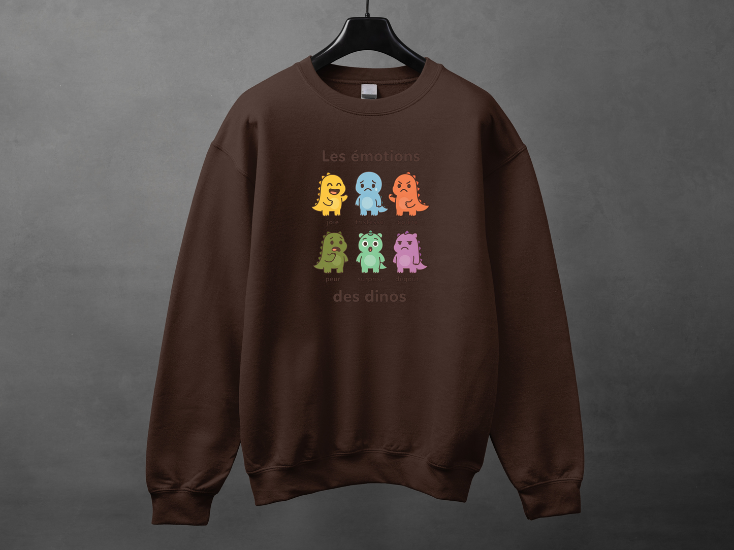 Crewneck unisexe «Émotions dinos»