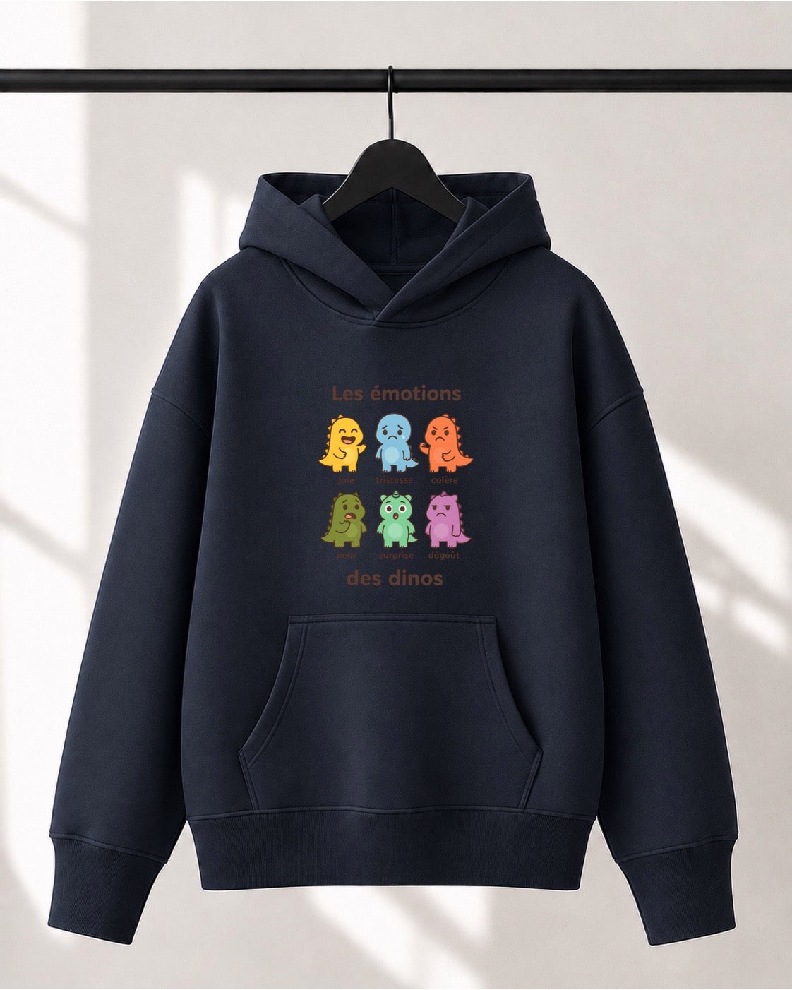 Hoodie Lusso unisexe «Les émotions des dinos»