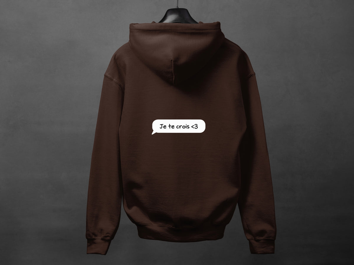 Hoodie unisexe «Texto du coeur»