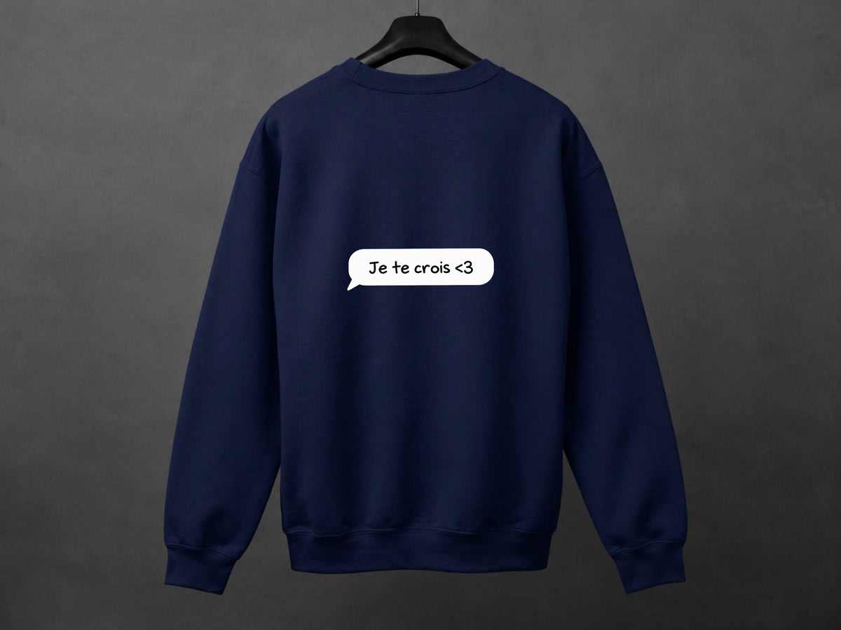 Crewneck unisexe «Texto du coeur»