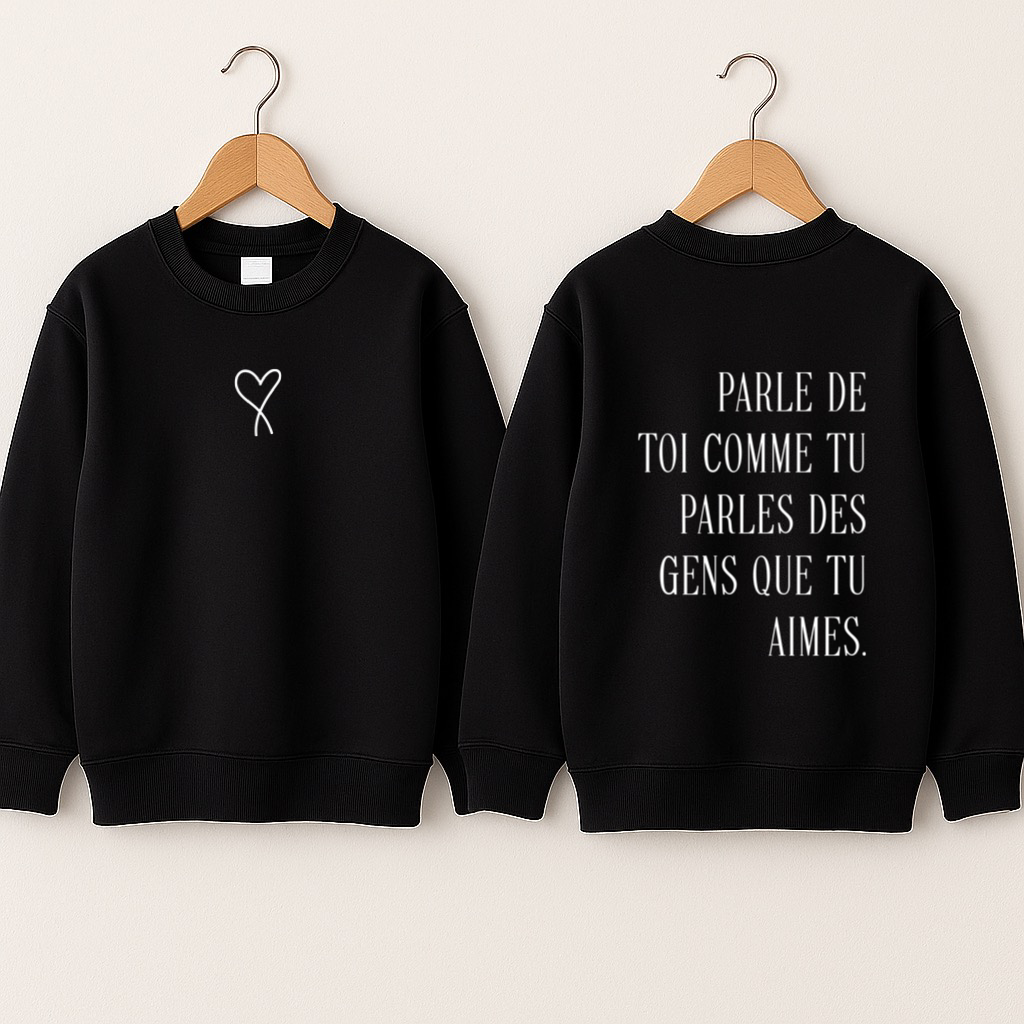 Crewneck enfant «Parle de toi avec amour»
