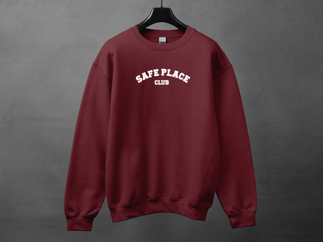 Crewneck unisexe «Safe place club»