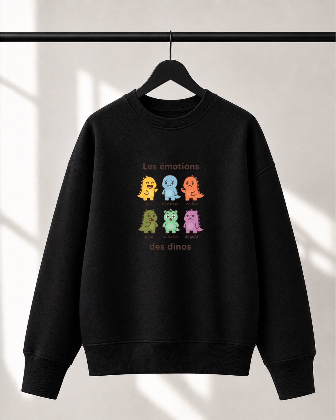 Crewneck Lusso unisexe «Les émotions des dinos»