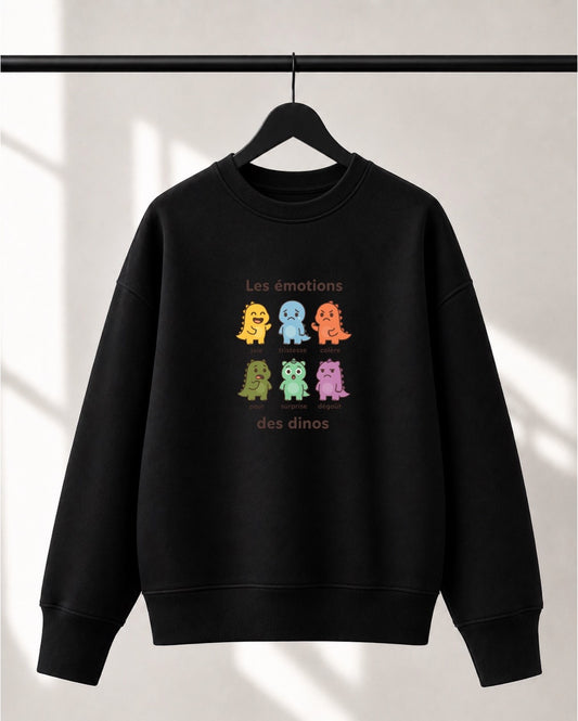 Crewneck Lusso unisexe «Les émotions des dinos»
