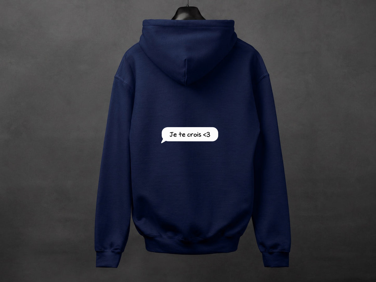Hoodie unisexe «Texto du coeur»