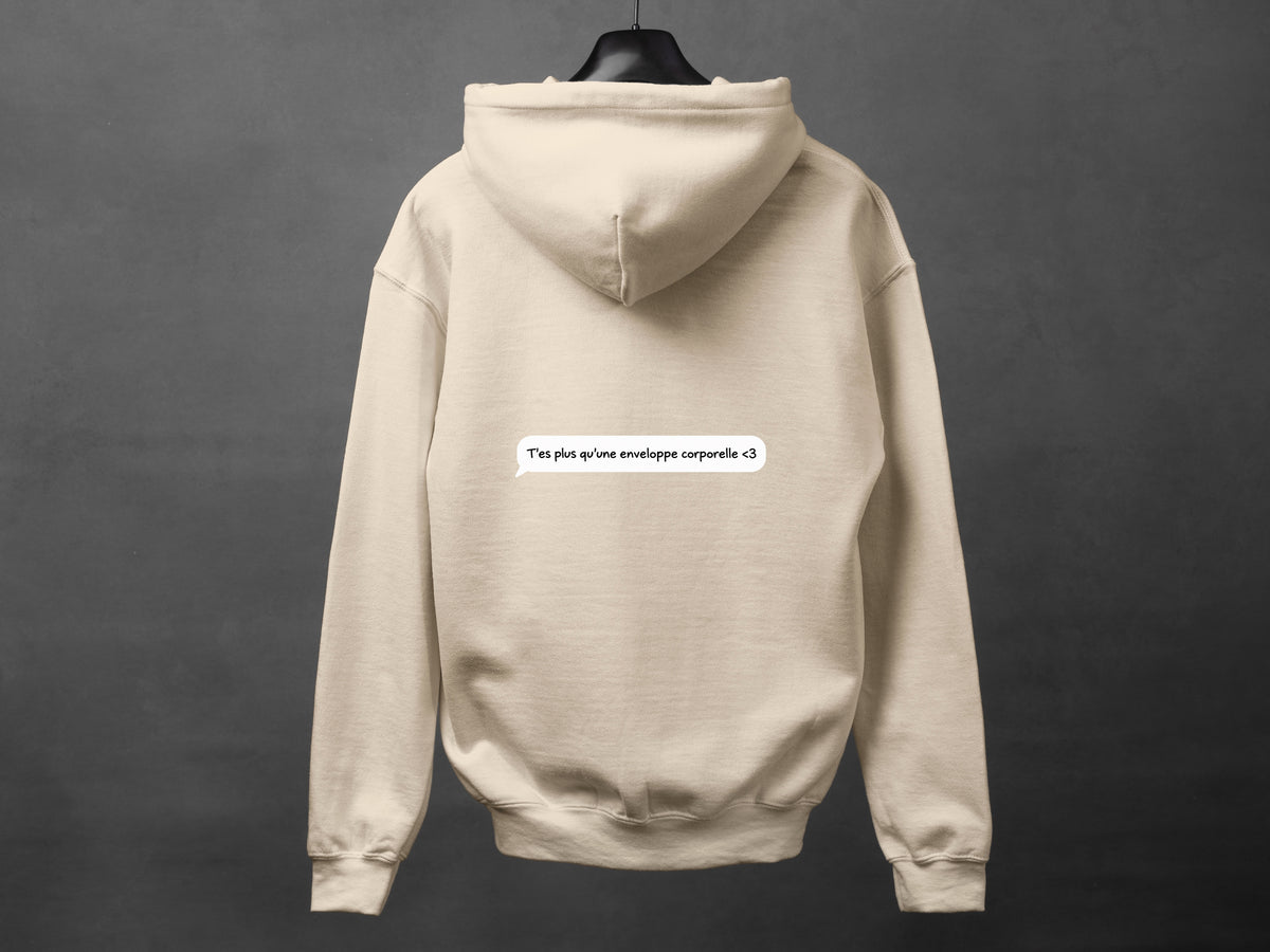 Hoodie unisexe «Texto du coeur»