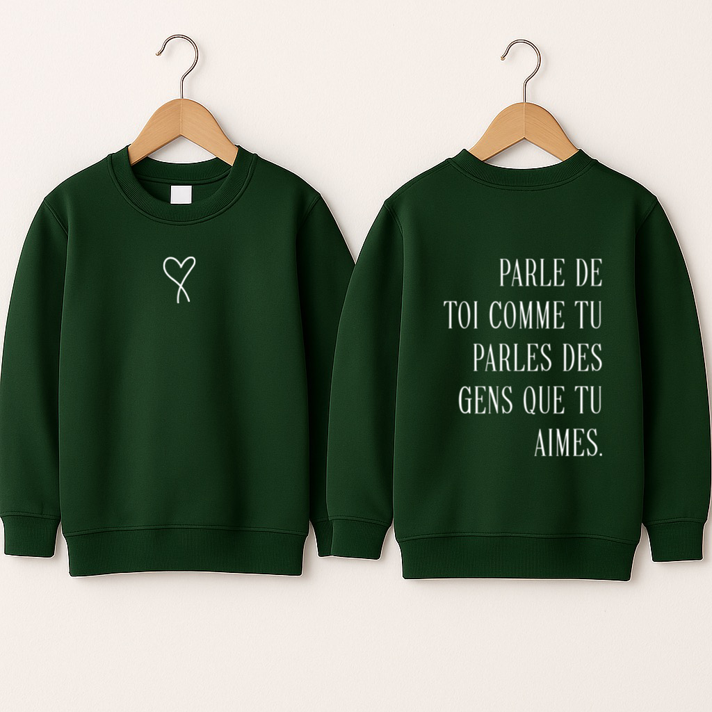 Crewneck enfant «Parle de toi avec amour»