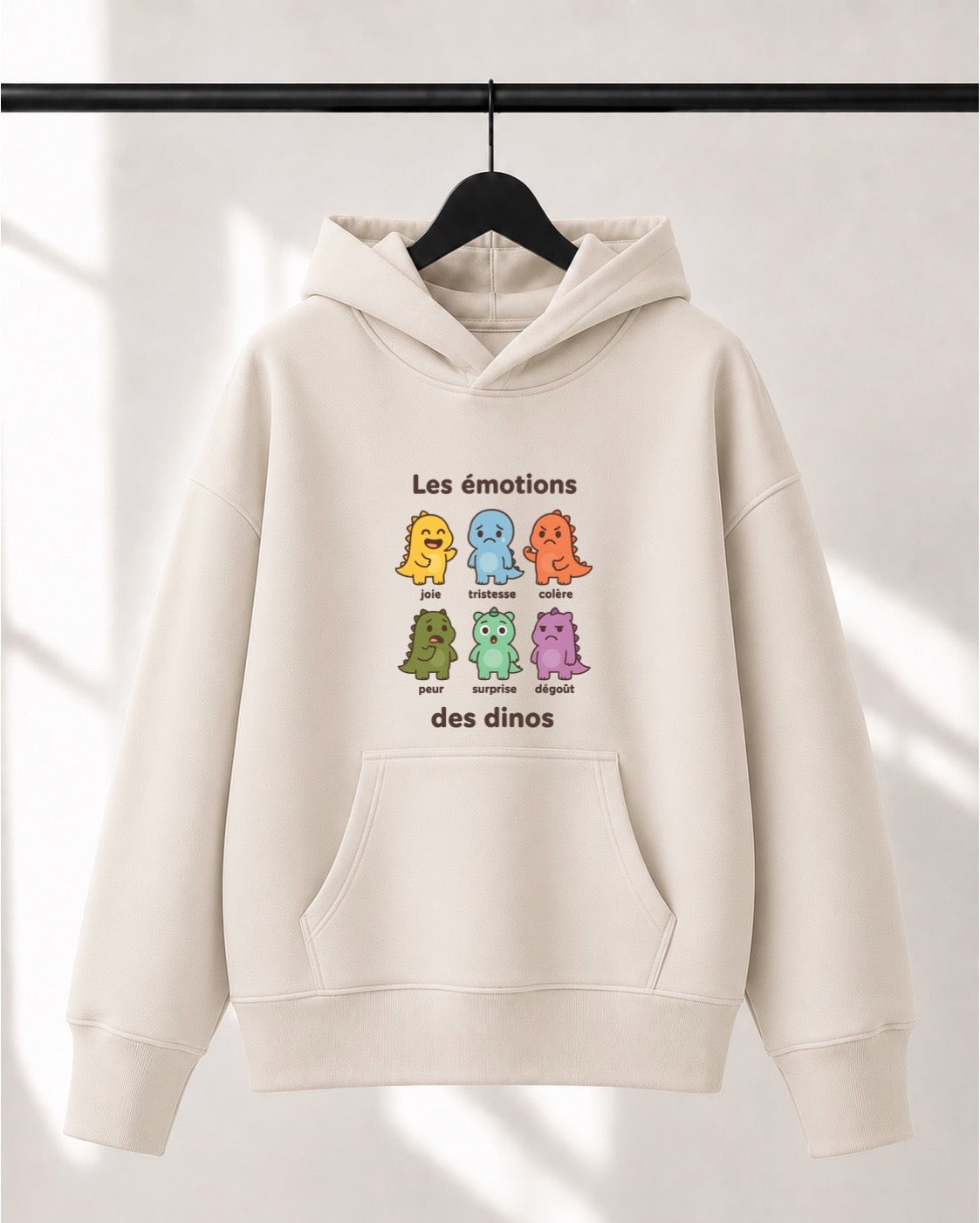 Hoodie Lusso unisexe «Les émotions des dinos»
