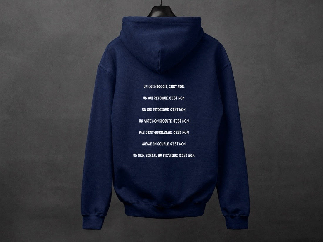 Hoodie unisexe «Non, c'est non»